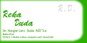 reka duda business card